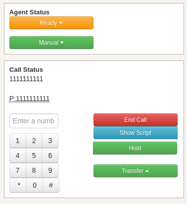 WebPhone Options for an Agent