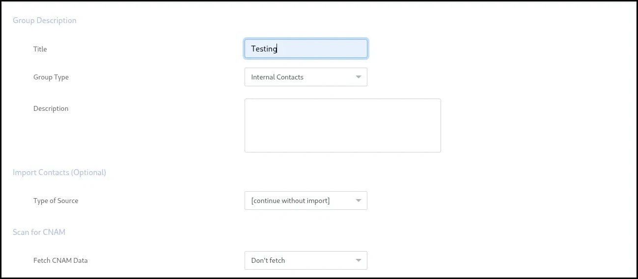 Create contact group