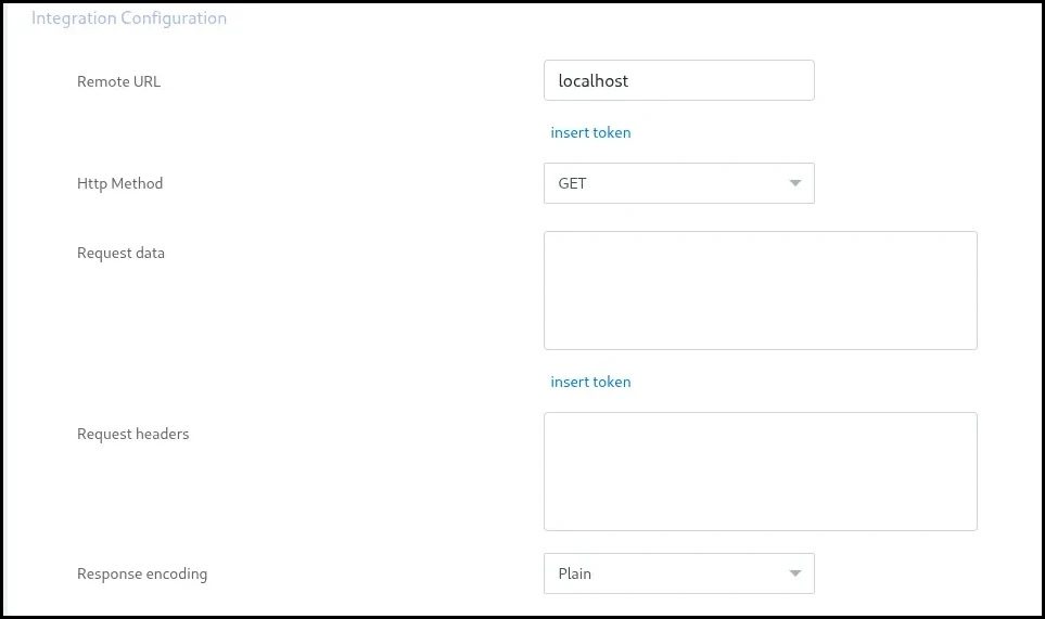 Integration configuration