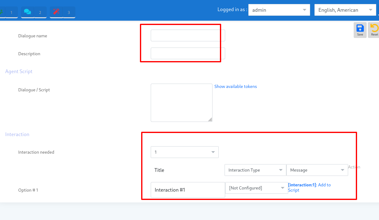 add dialog script