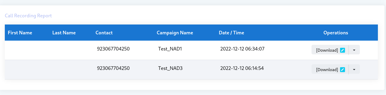 call recording report