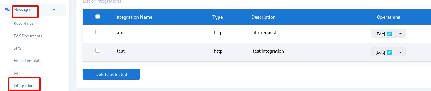 integration list