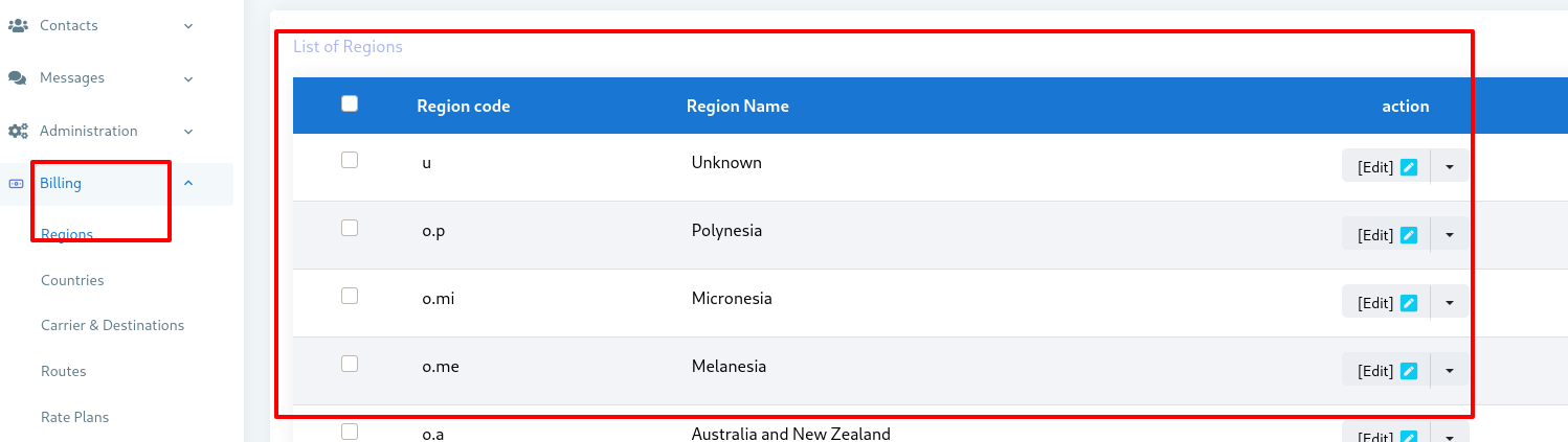 regions