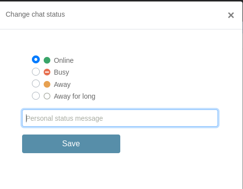 change chat status