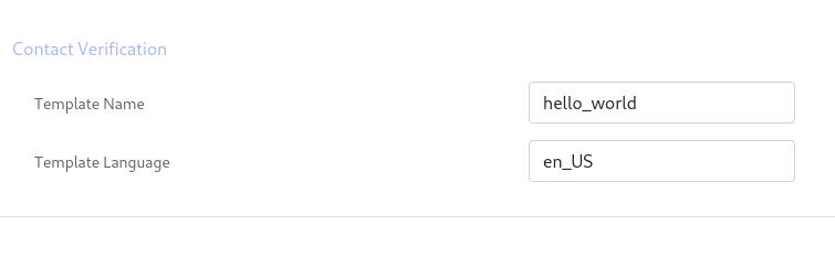 contact verifiaction