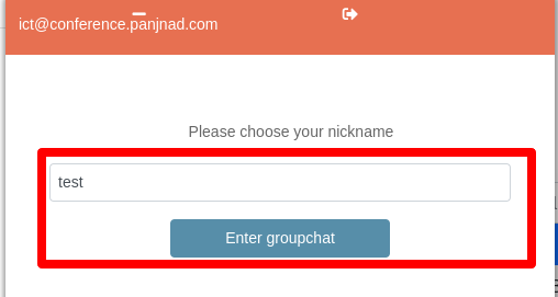 enter group chat nickname