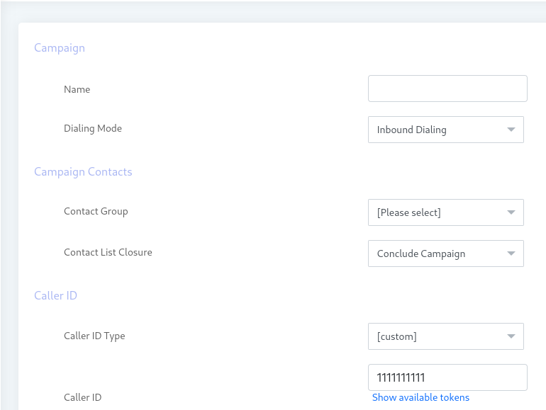 Campaign details