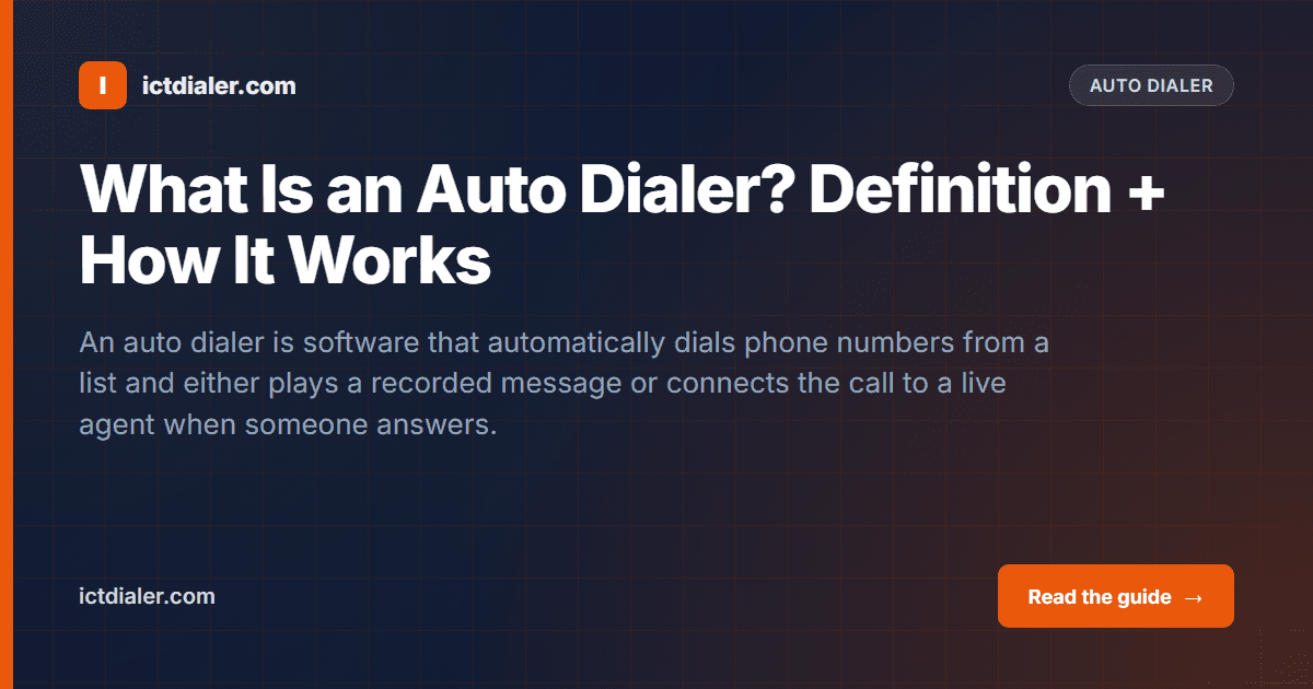 What Is an Auto Dialer? — Definition, Types, and How It Works ...